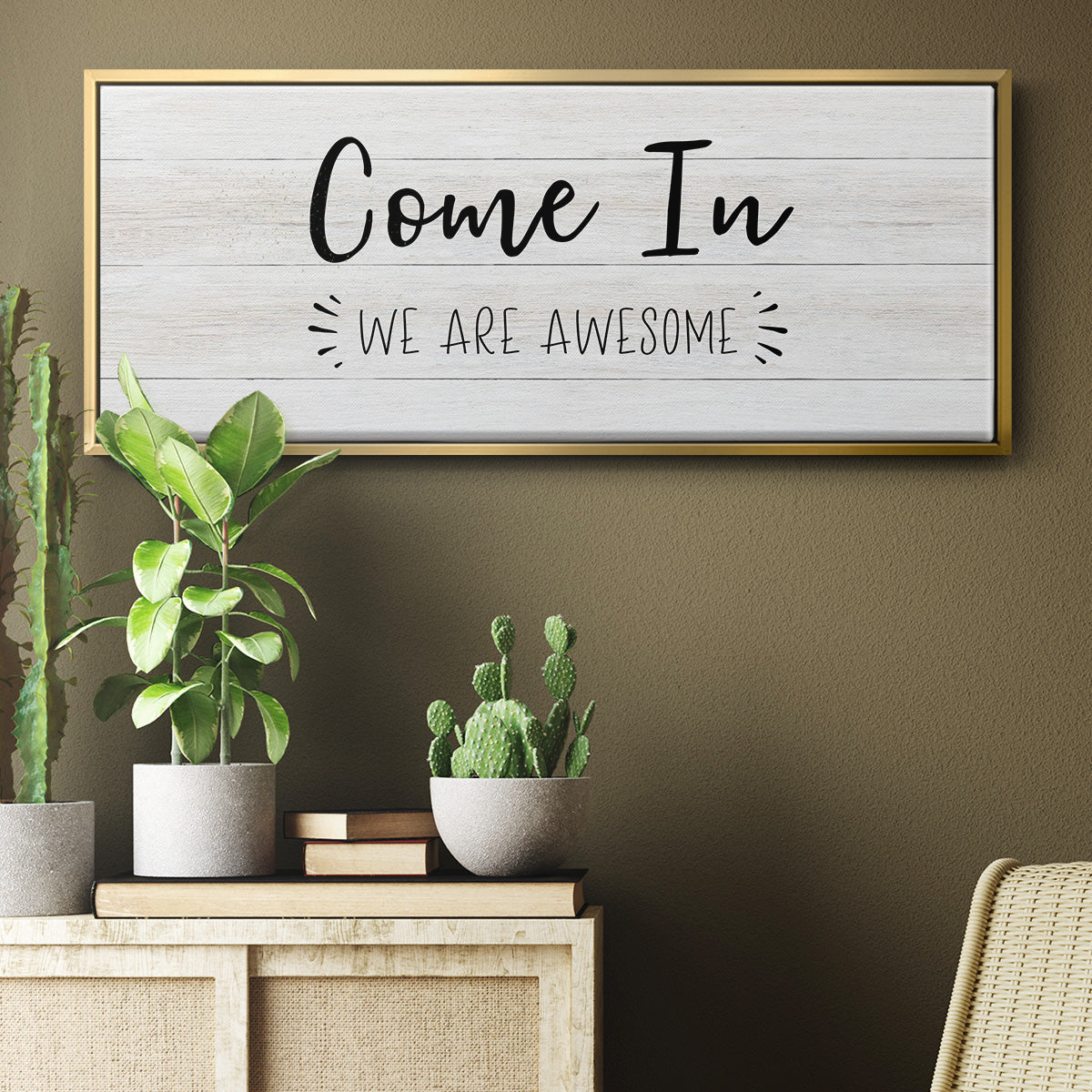 Come In - Floater Framed Canvas Print