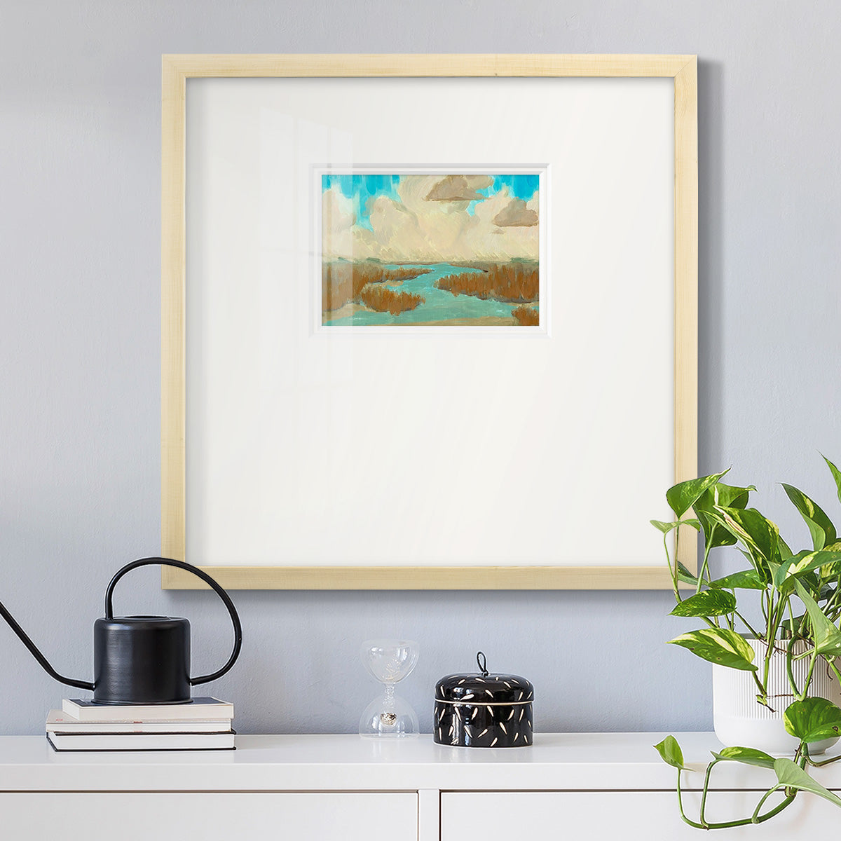 Fripp Island Water I Premium Framed Print Double Matboard