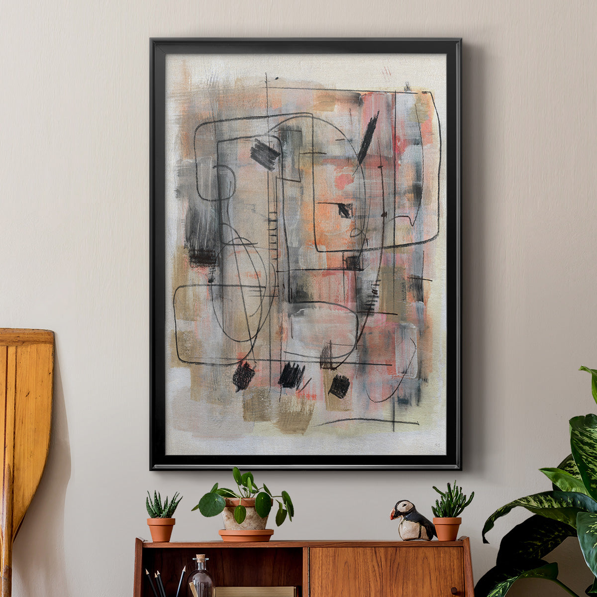 Walled City - Modern Framed Canvas Print
