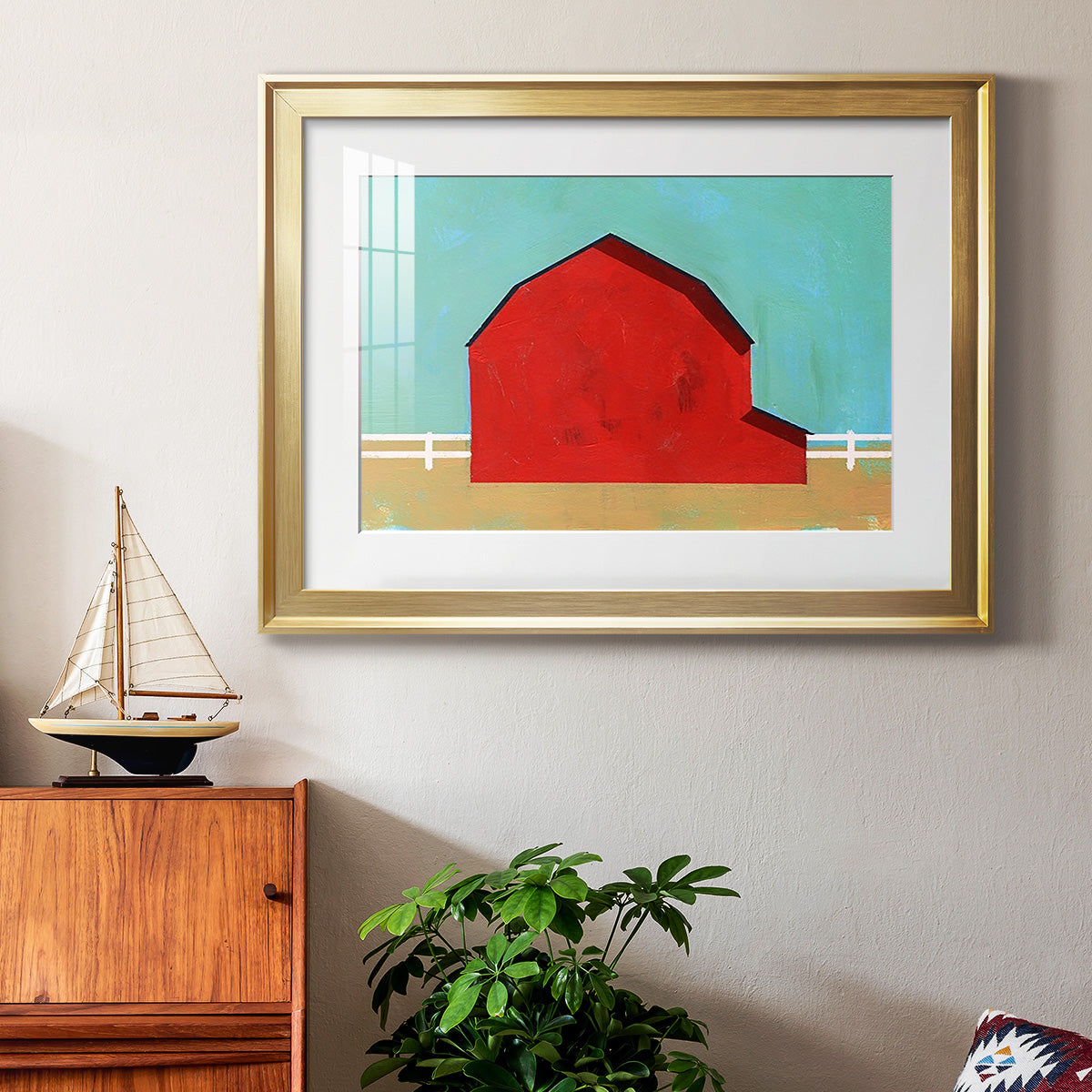 Big Red One I Premium Framed Print - Ready to Hang