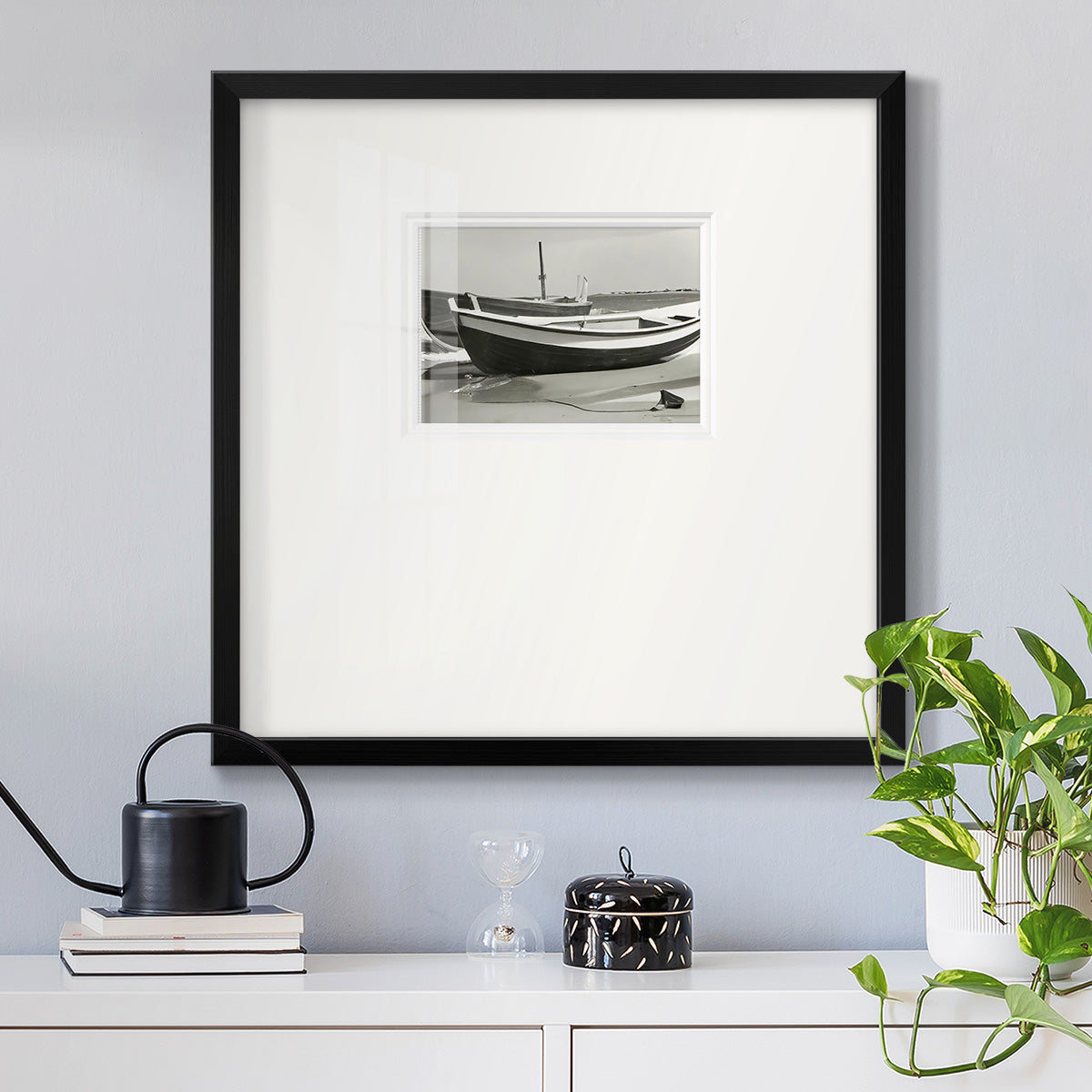 Vintage Rowboat I Premium Framed Print Double Matboard