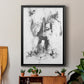Graphite Abstract II - Modern Framed Canvas Print