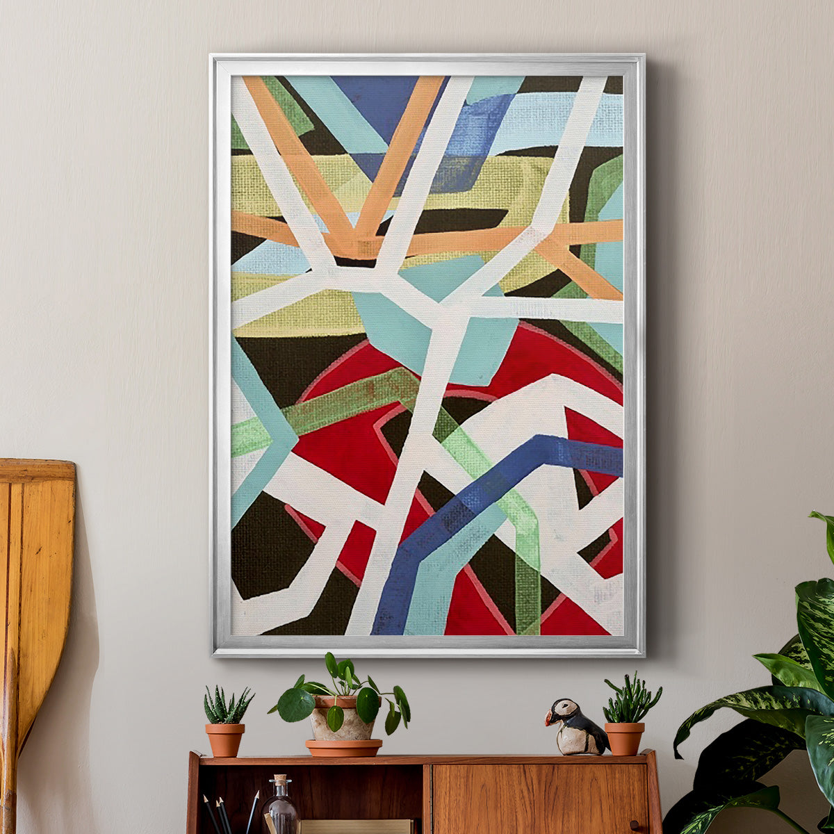 Magnetic Color II - Modern Framed Canvas Print