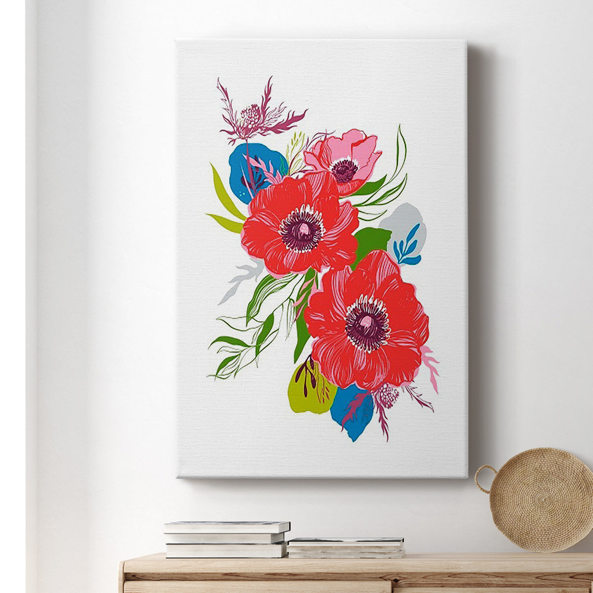 Brilliant Poppies II Premium Gallery Wrapped Canvas - Ready to Hang