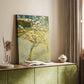 Canvas art print of a bright nature composition with delicate blossoms and soft color styled in a home decor setting.