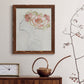 Fashion Floral Silhouette II - Barnwood Framed Canvas Print