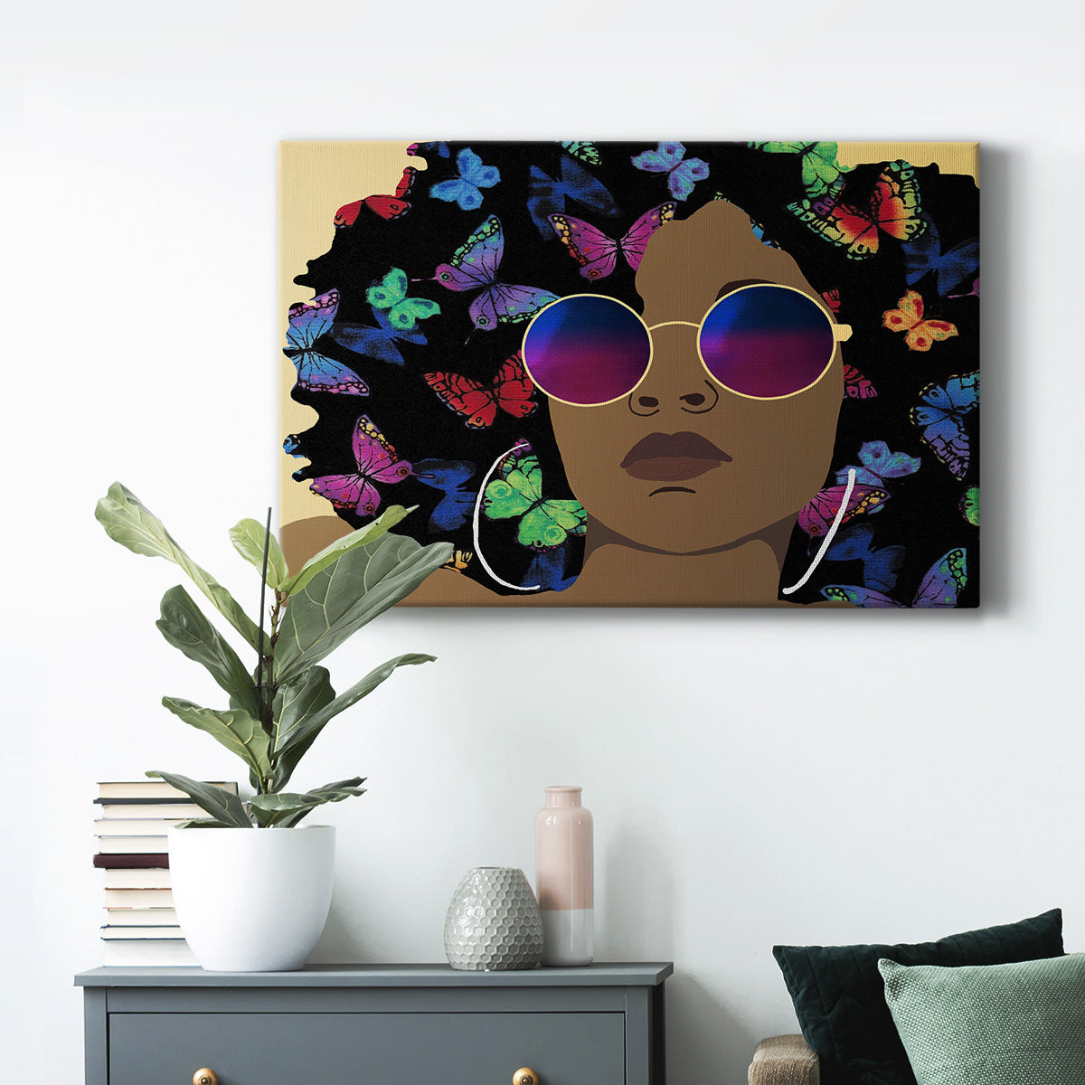 Butterfly Diva I Premium Gallery Wrapped Canvas - Ready to Hang