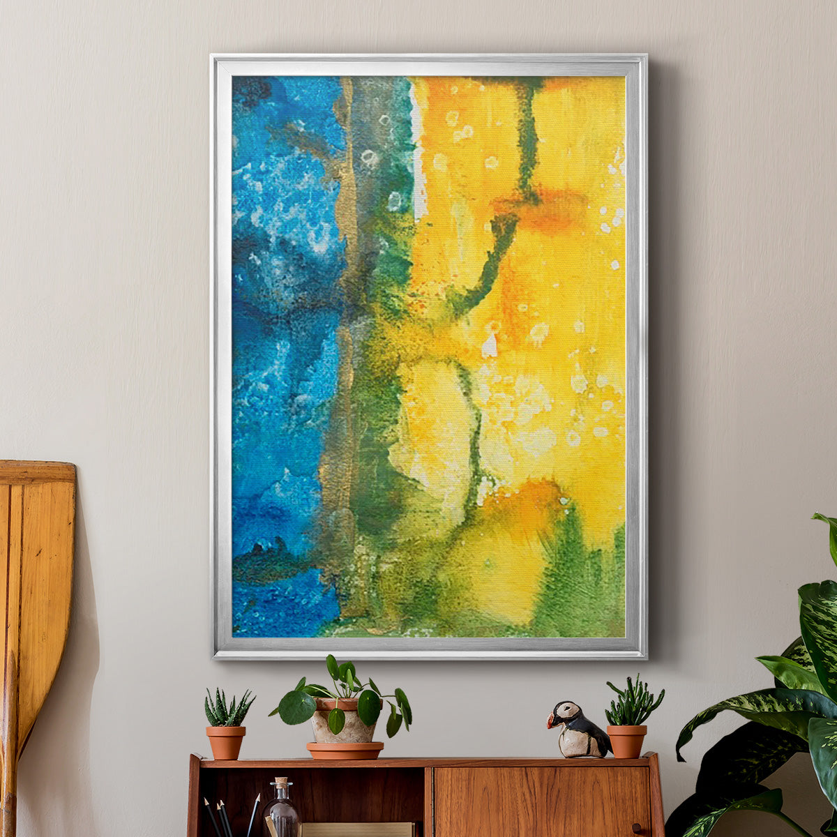 Aquatic Energy I - Modern Framed Canvas Print