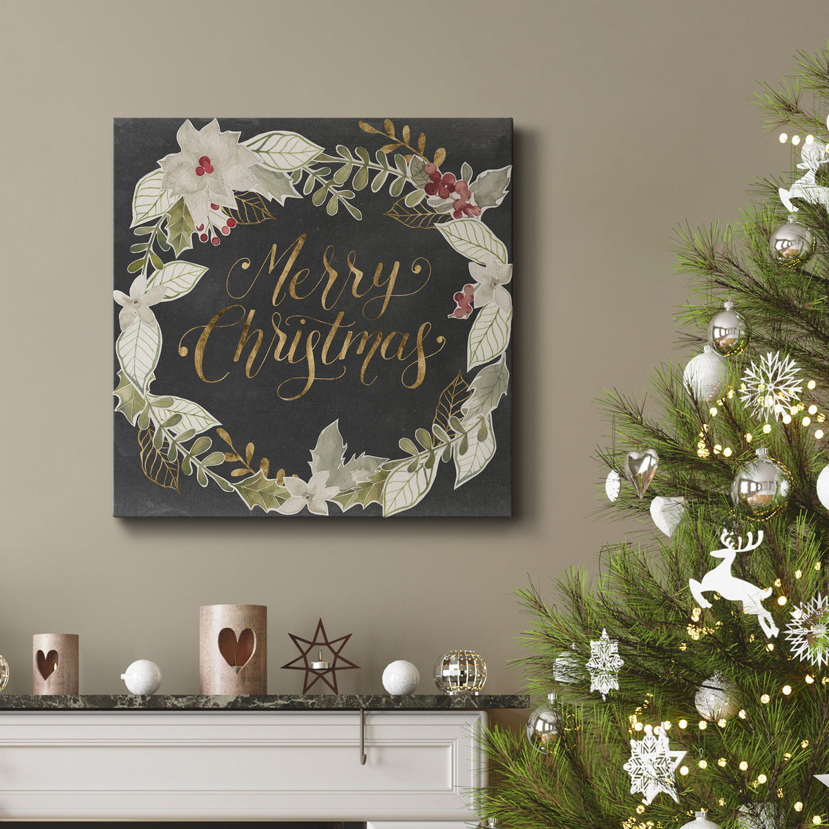 Gilded Christmas I-Premium Gallery Wrapped Canvas - Ready to Hang