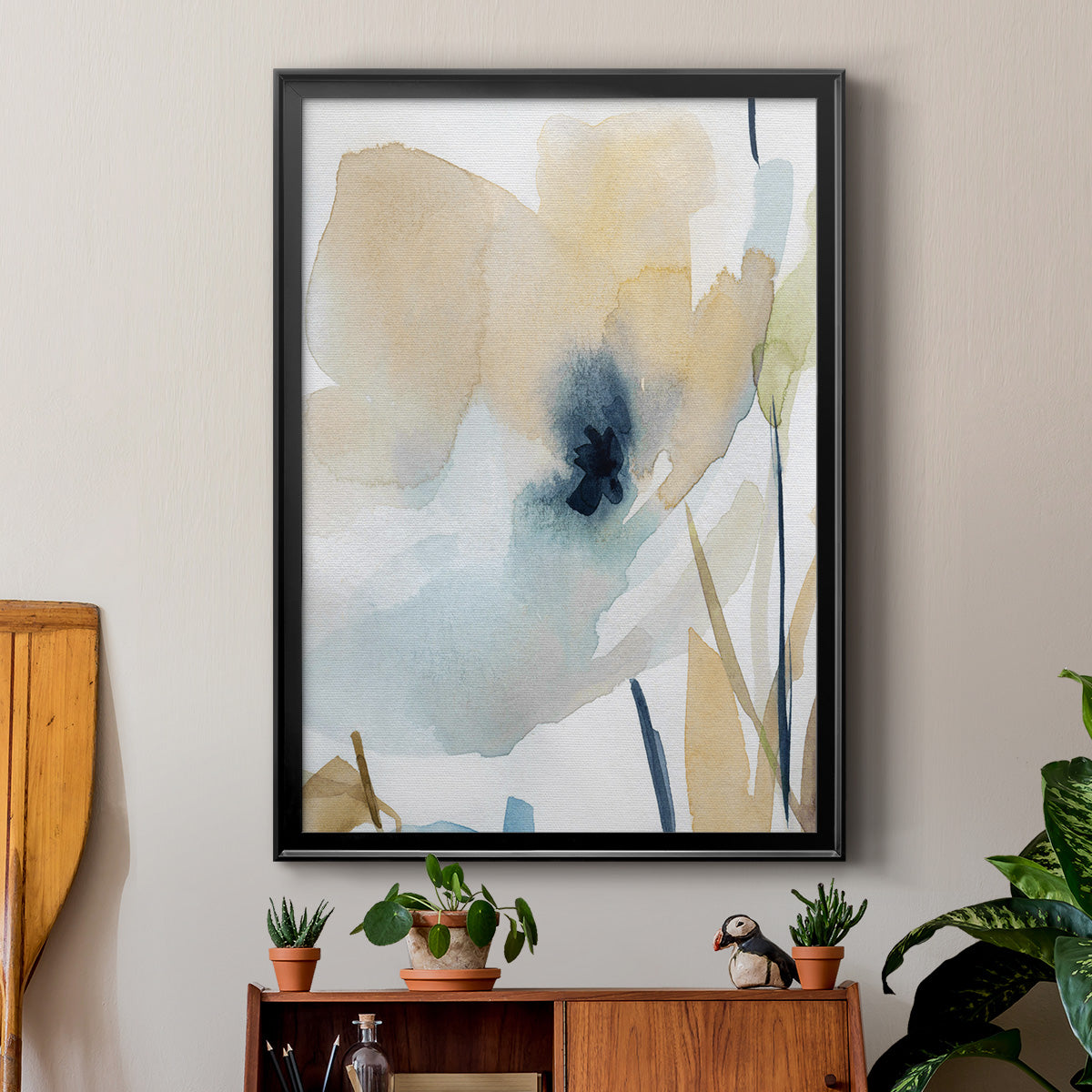Blooming Wash II - Modern Framed Canvas Print