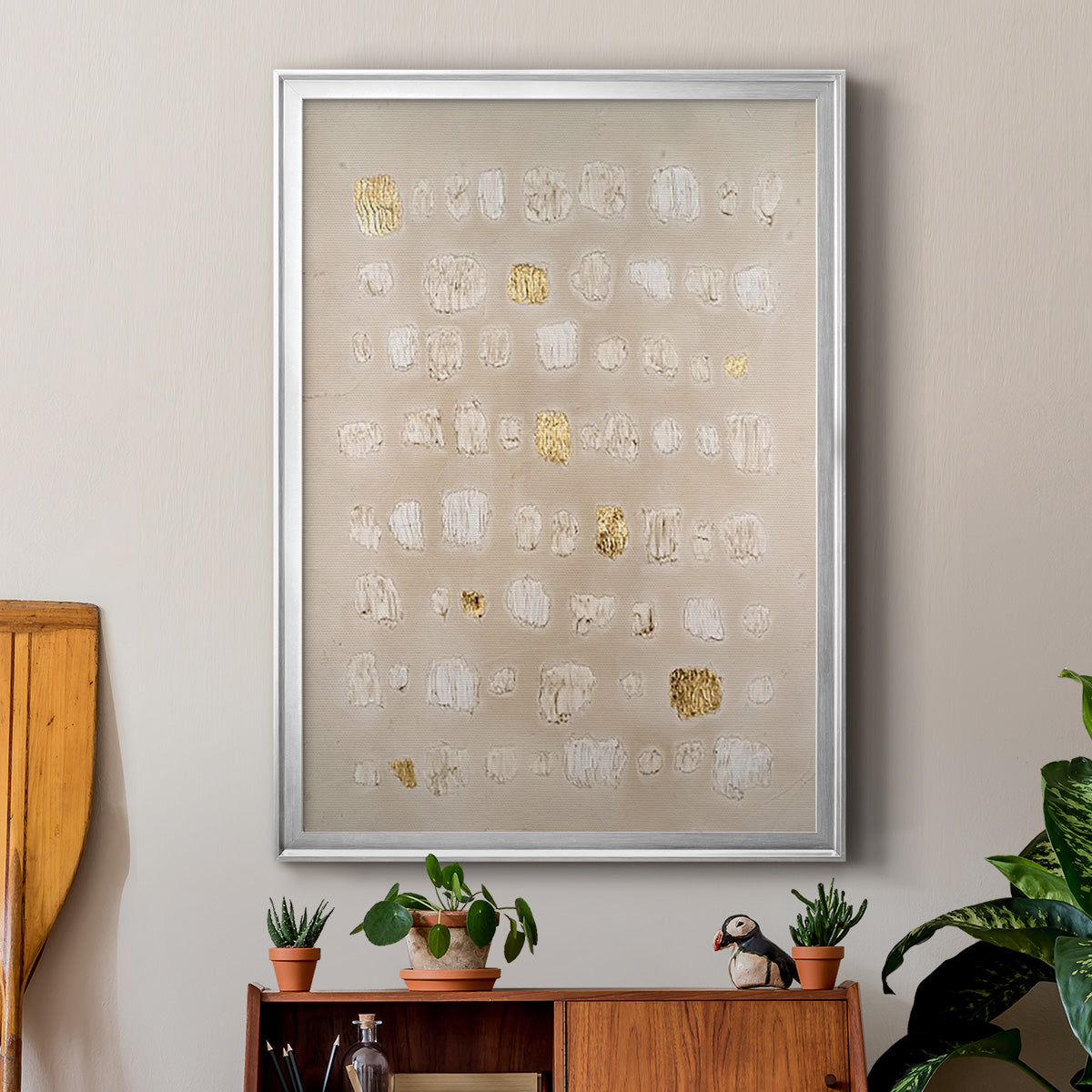 Embellished Cobblestone II - Modern Framed Canvas Print