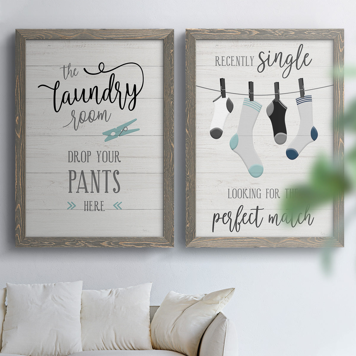 Drop Your Pants - Premium Framed Canvas 2 Piece Set - Ready to Hang