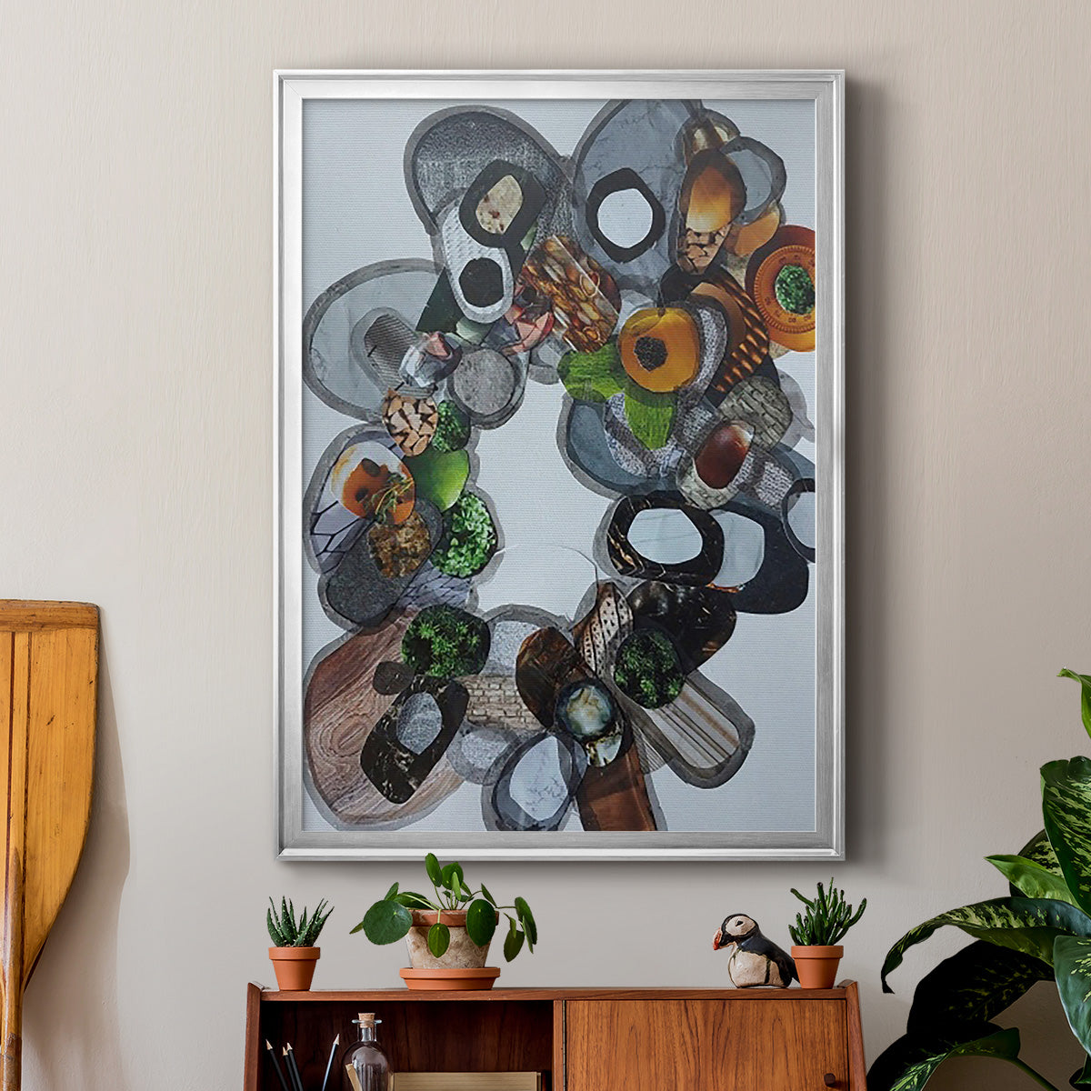 Amelia Island Stones - Modern Framed Canvas Print