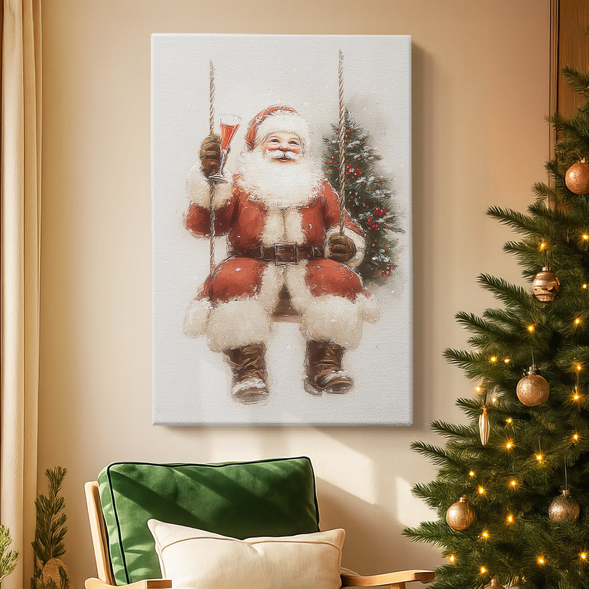 Chapel of Tinsel-Gold Whisper - Canvas Art Print