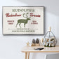 Christmas Farm Sign IV - Framed Gallery Wrapped Canvas in Floating Frame