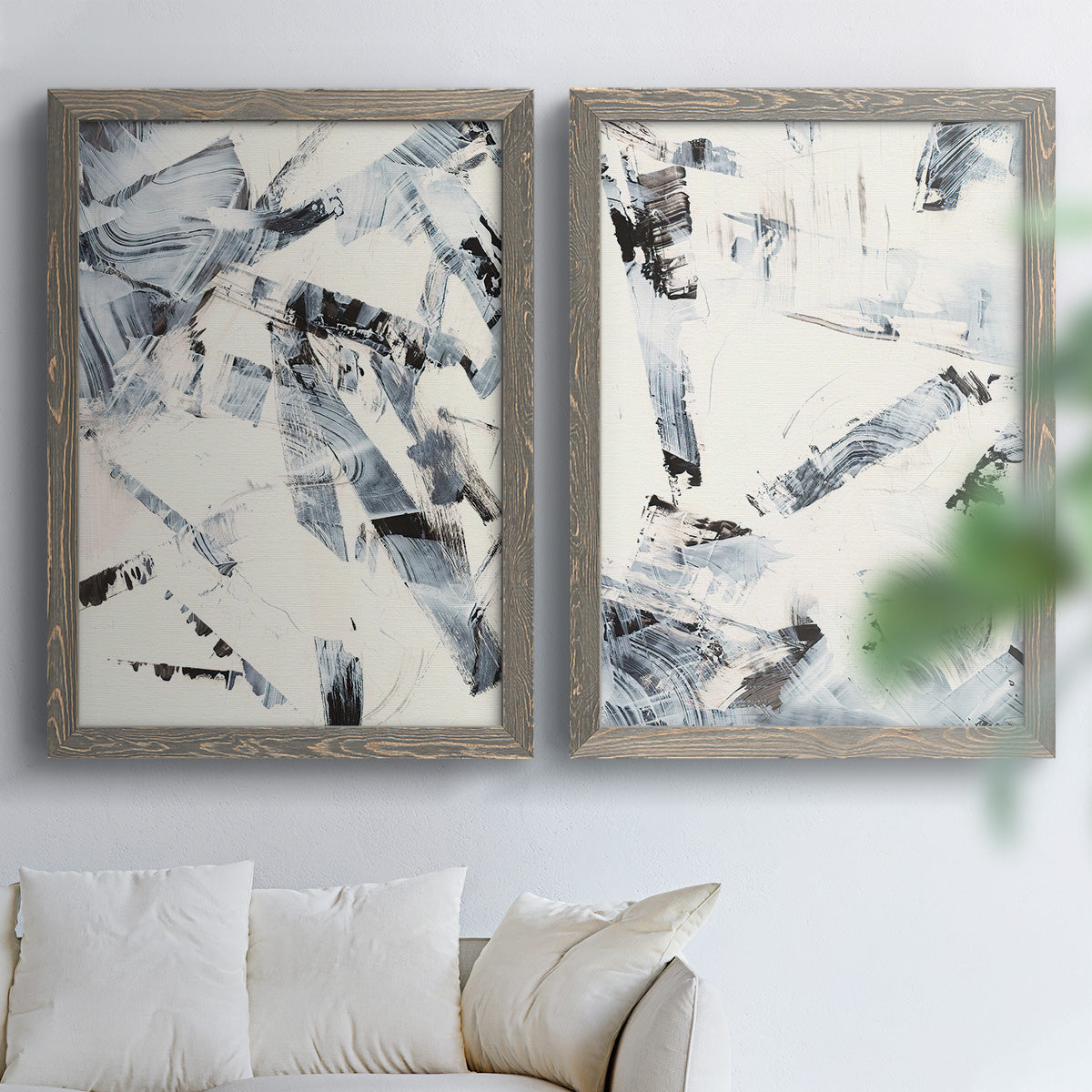 Fractured Ice I - Premium Framed Canvas 2 Piece Set - Ready to Hang