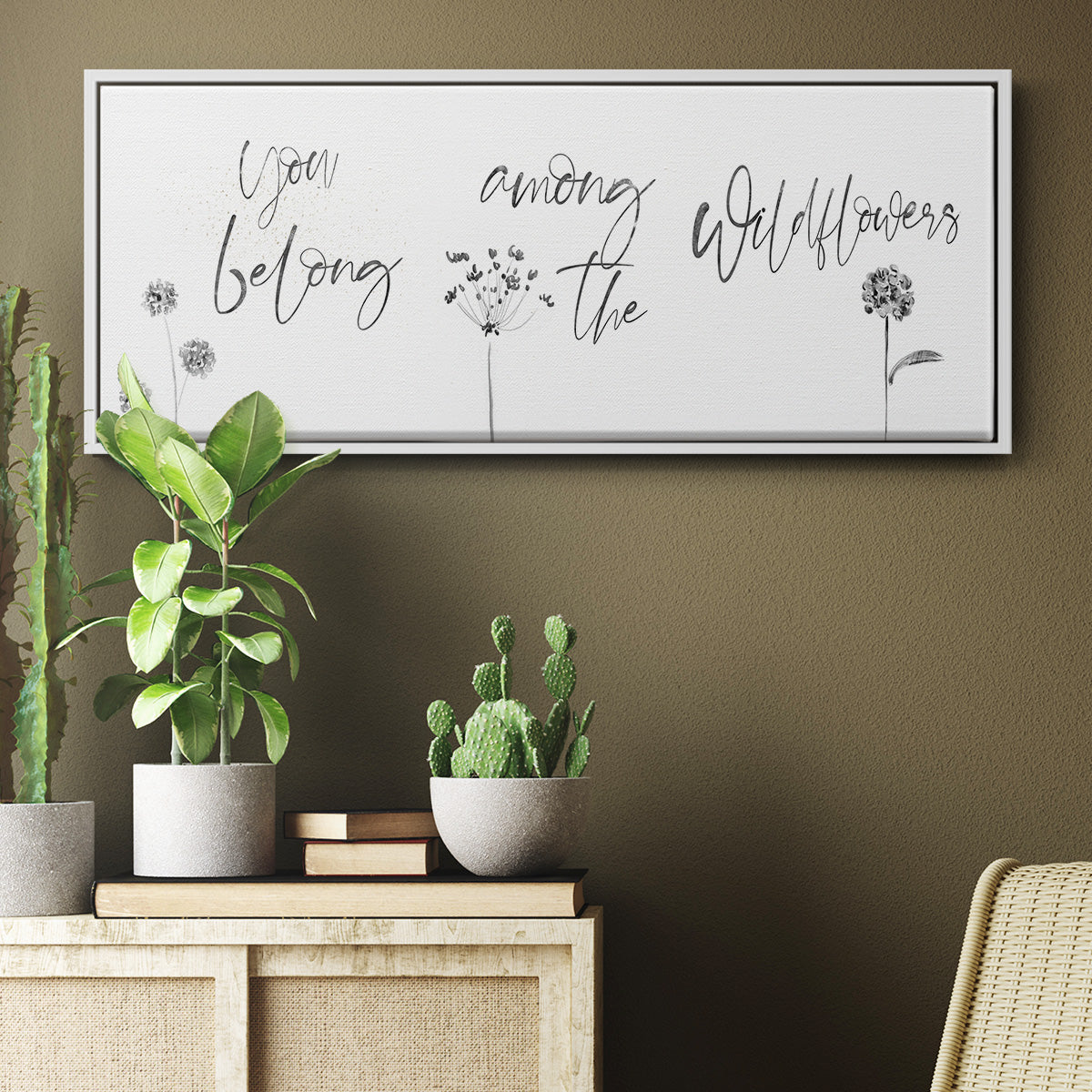 Among the Wildflowers - Floater Framed Canvas Print