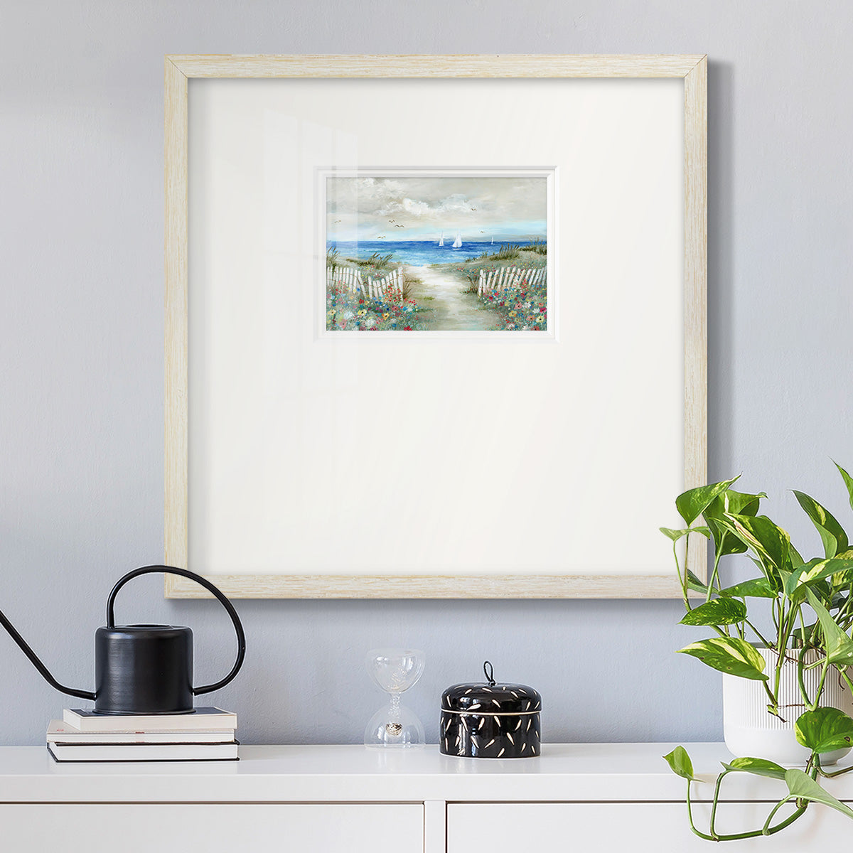 Coastal Garden Premium Framed Print Double Matboard