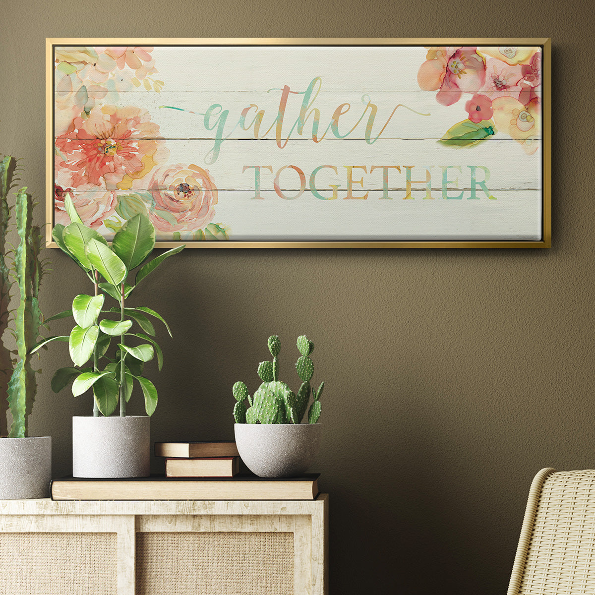 Gather Together - Floater Framed Canvas Print