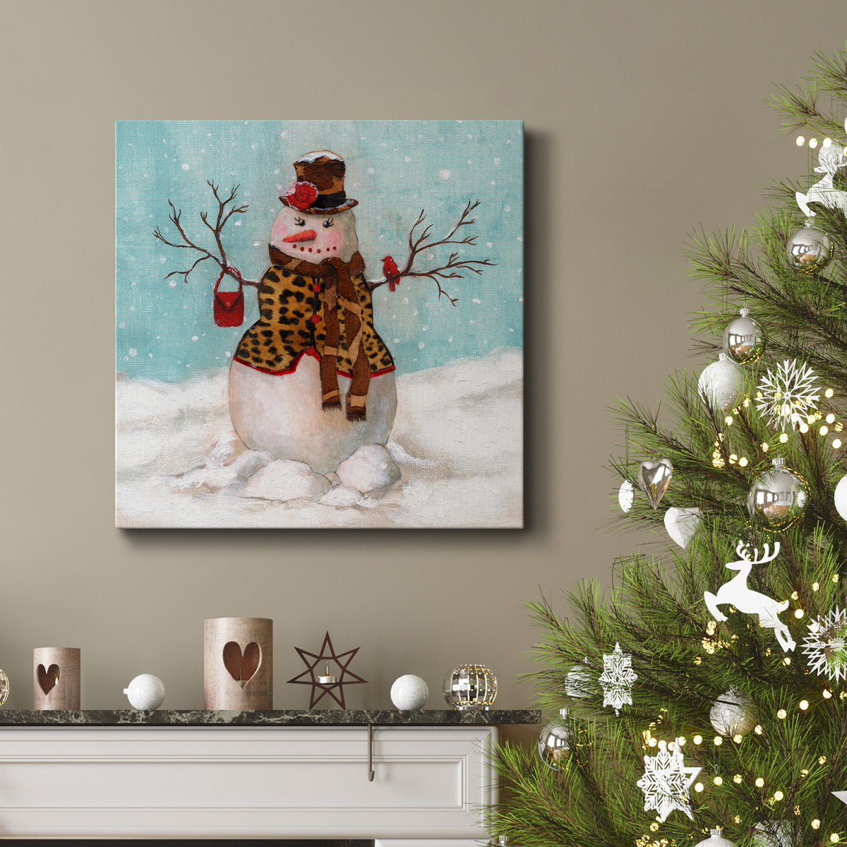 Snowwoman-Premium Gallery Wrapped Canvas - Ready to Hang