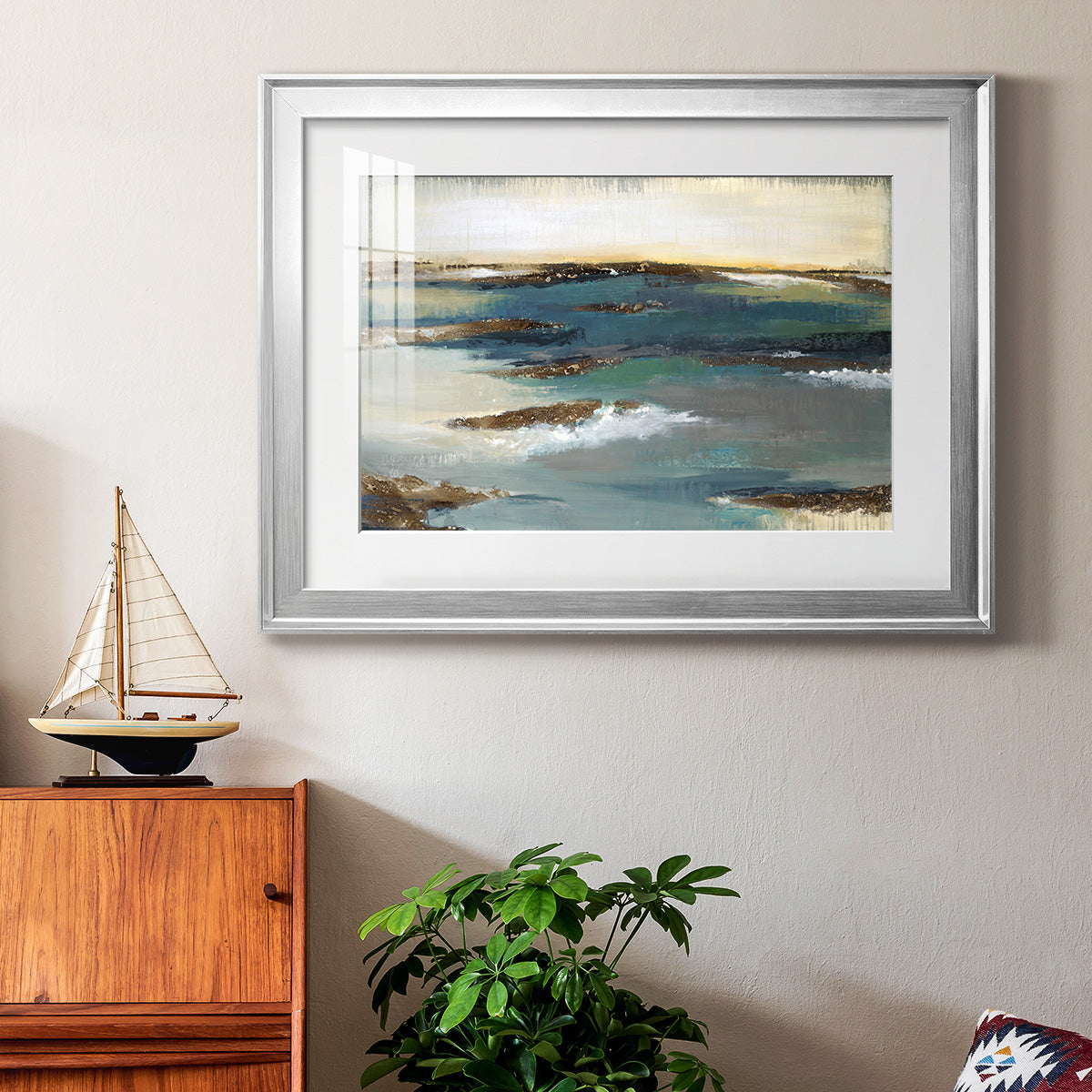 Coastal Bluffs - Modern Framed Art Print