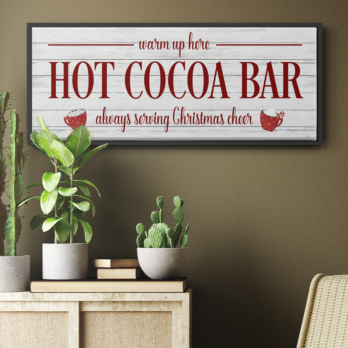Hot Cocoa Bar - Floater Framed Canvas Print