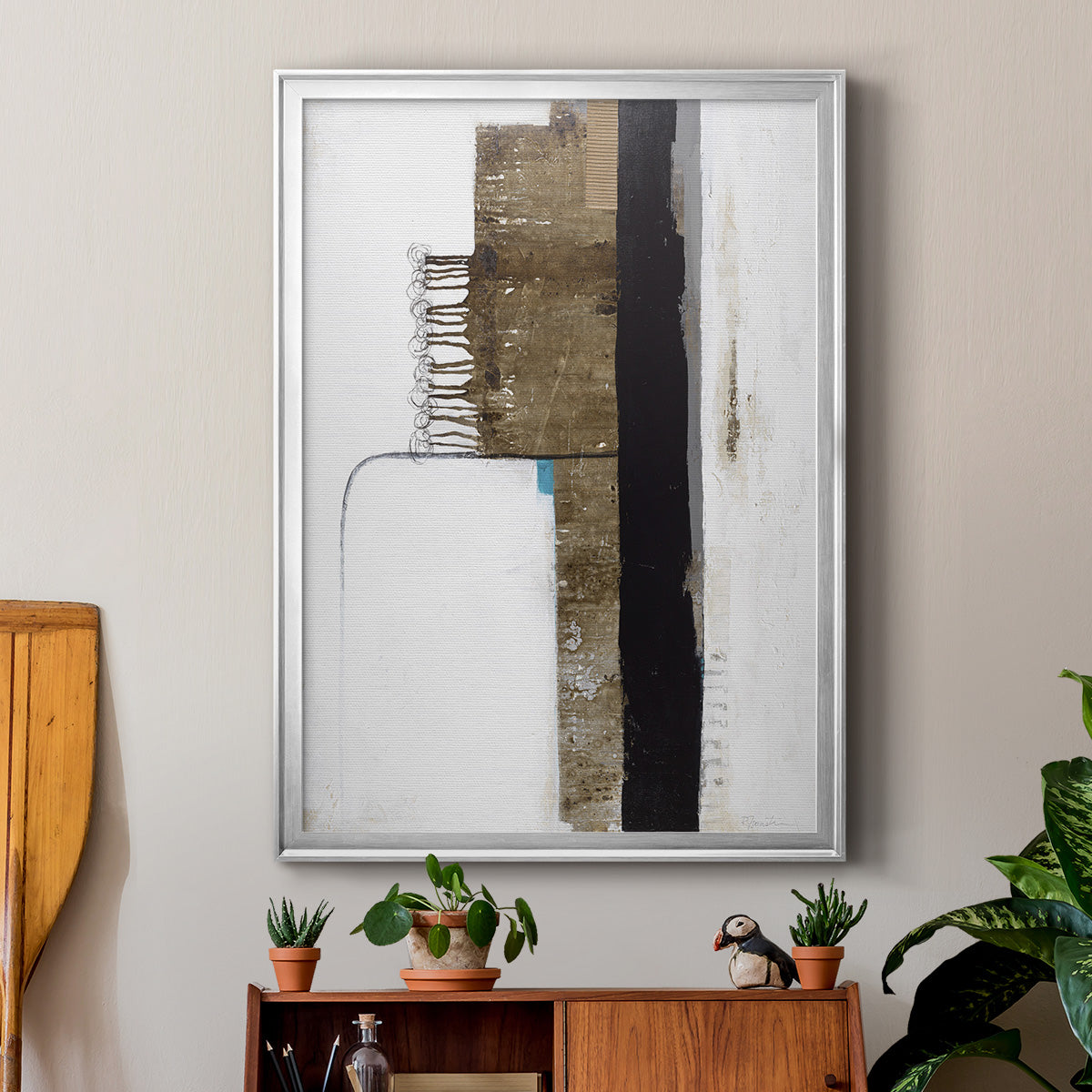 Unexpected Growth - Modern Framed Canvas Print