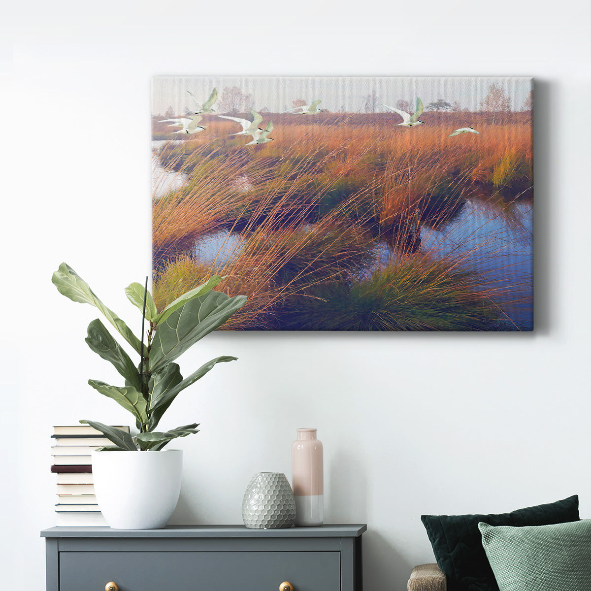 Marshland Hues II Premium Gallery Wrapped Canvas - Ready to Hang