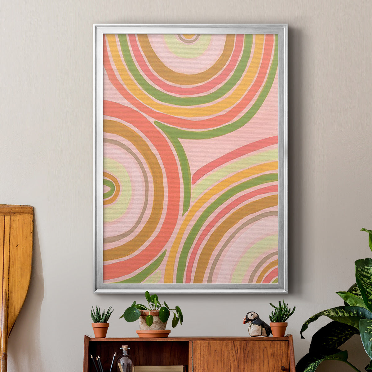 Abstract Rainbow II - Modern Framed Canvas Print