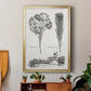 Black & White Protea on Linen I - Modern Framed Canvas Print