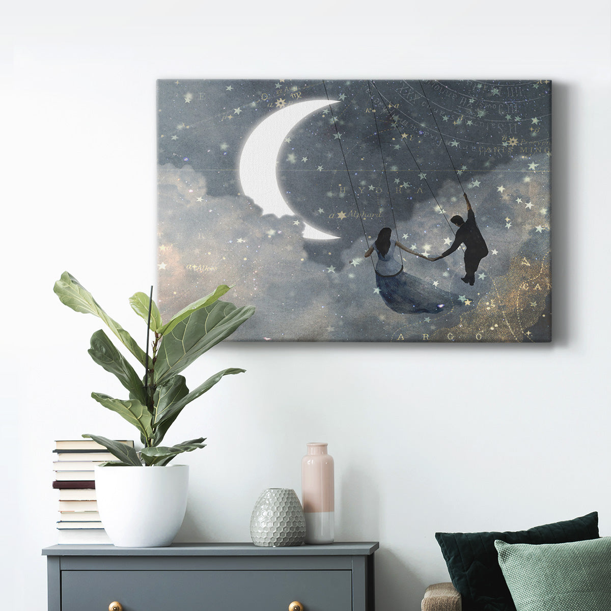 Celestial Love I Premium Gallery Wrapped Canvas - Ready to Hang