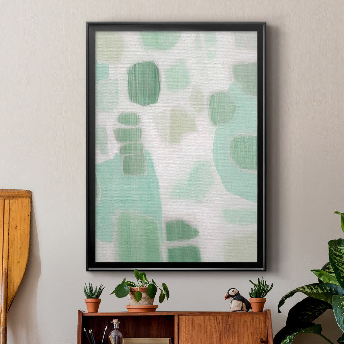 River Shapes I - Modern Framed Canvas Print