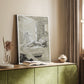 Canvas art print of a figure resting in a softly lit decorative interior styled in a home decor setting.
