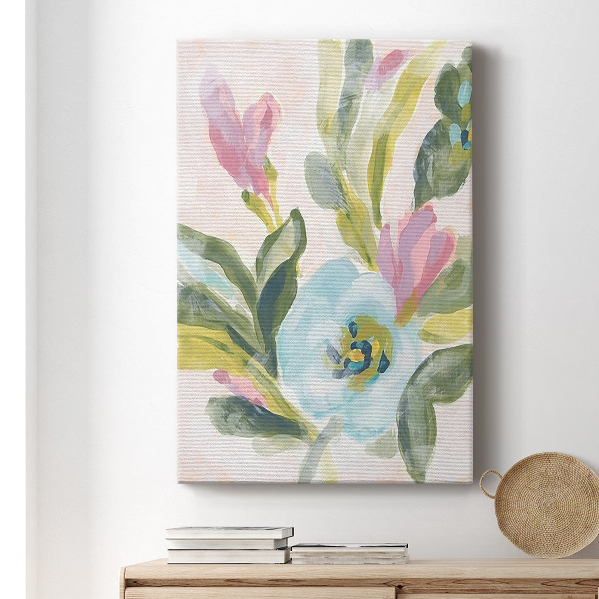 Floral Breeze Fresco  II - Canvas Art Print