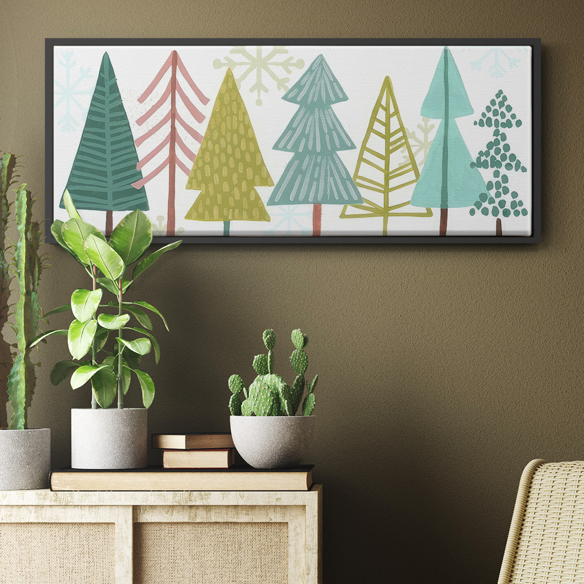 Modern Holiday Collection D - Floater Framed Canvas Print