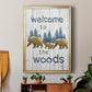 Welcome to the Woods - Modern Framed Canvas Print