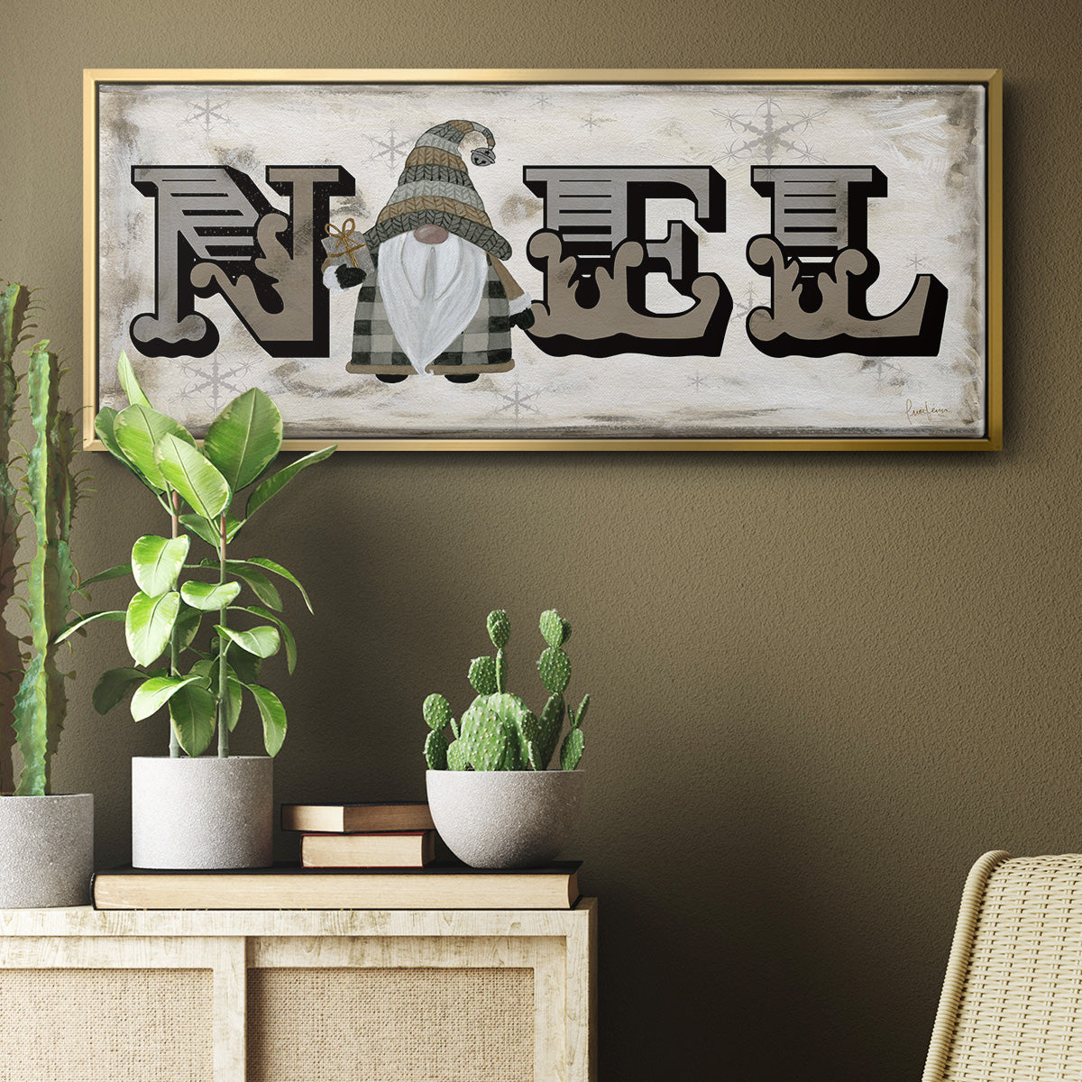 Winter Wonderland Friend Noel - Floater Framed Canvas Print