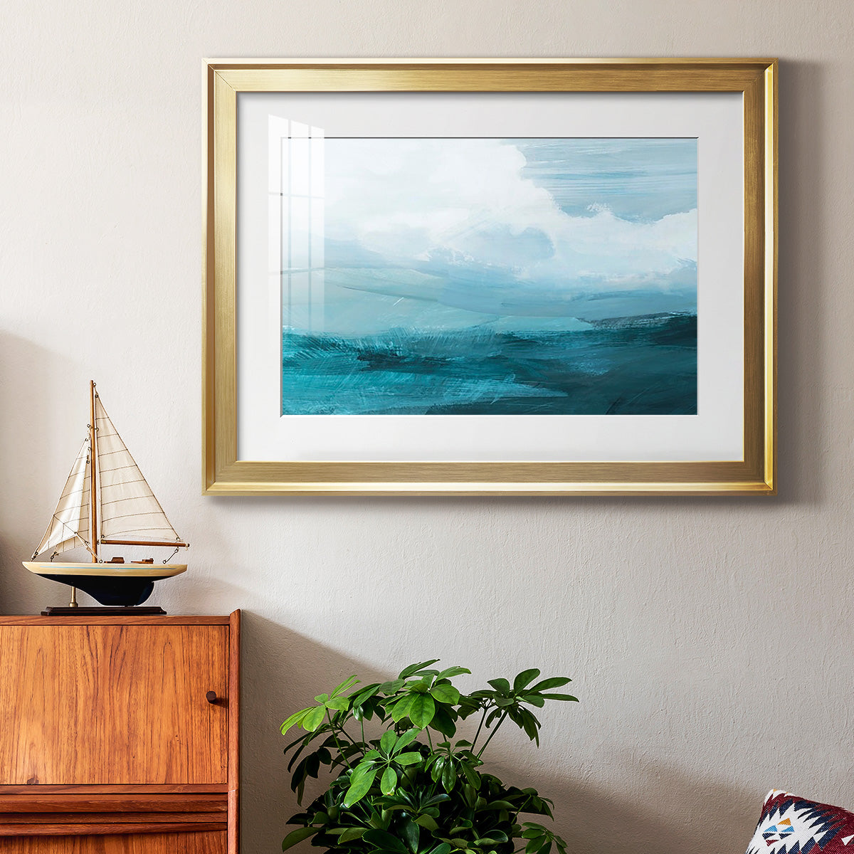 Azure Rising IV Premium Framed Print - Ready to Hang