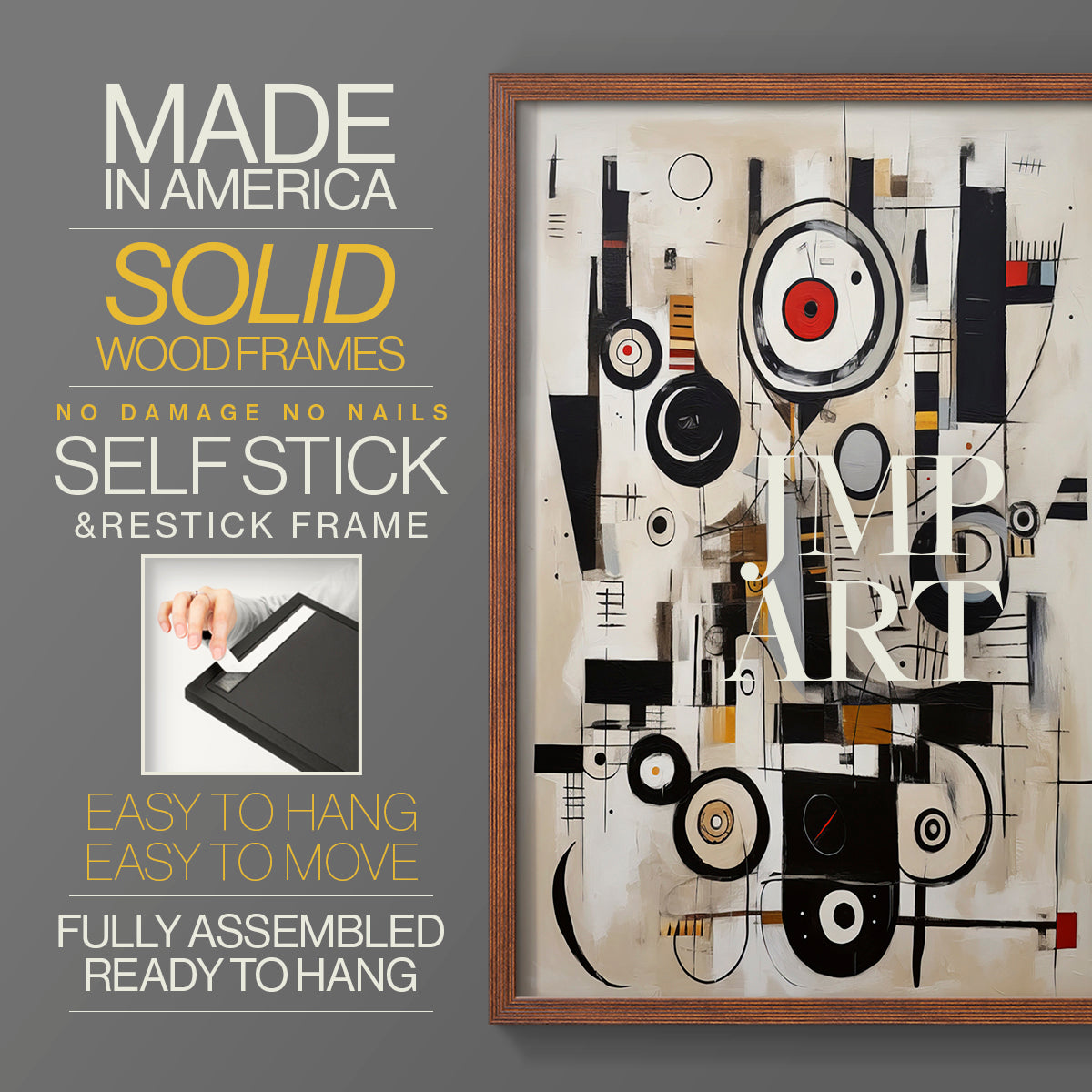 Abstract Series CLXVIII - Restickable Framed Art Set