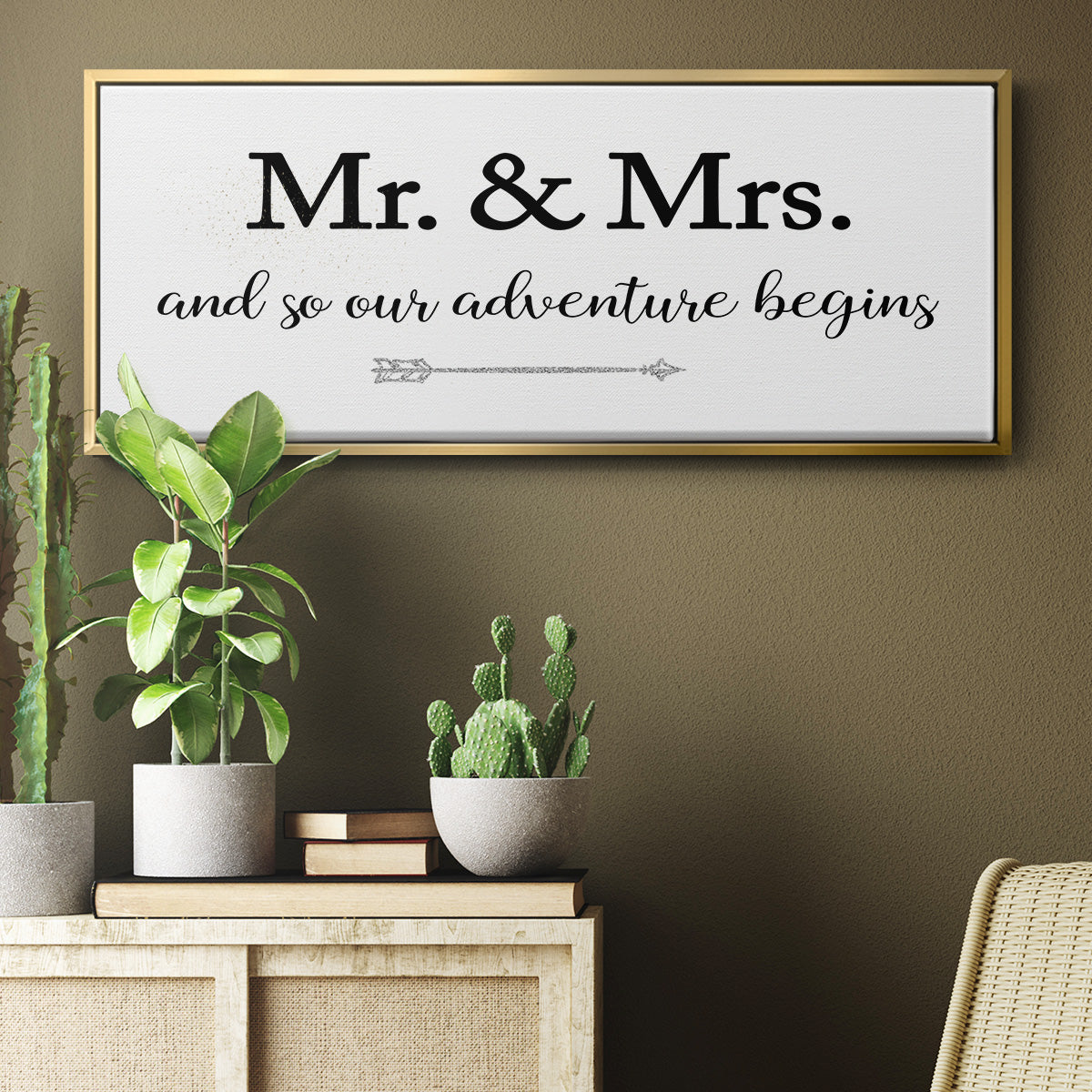 Mr. and Mrs. - Floater Framed Canvas Print