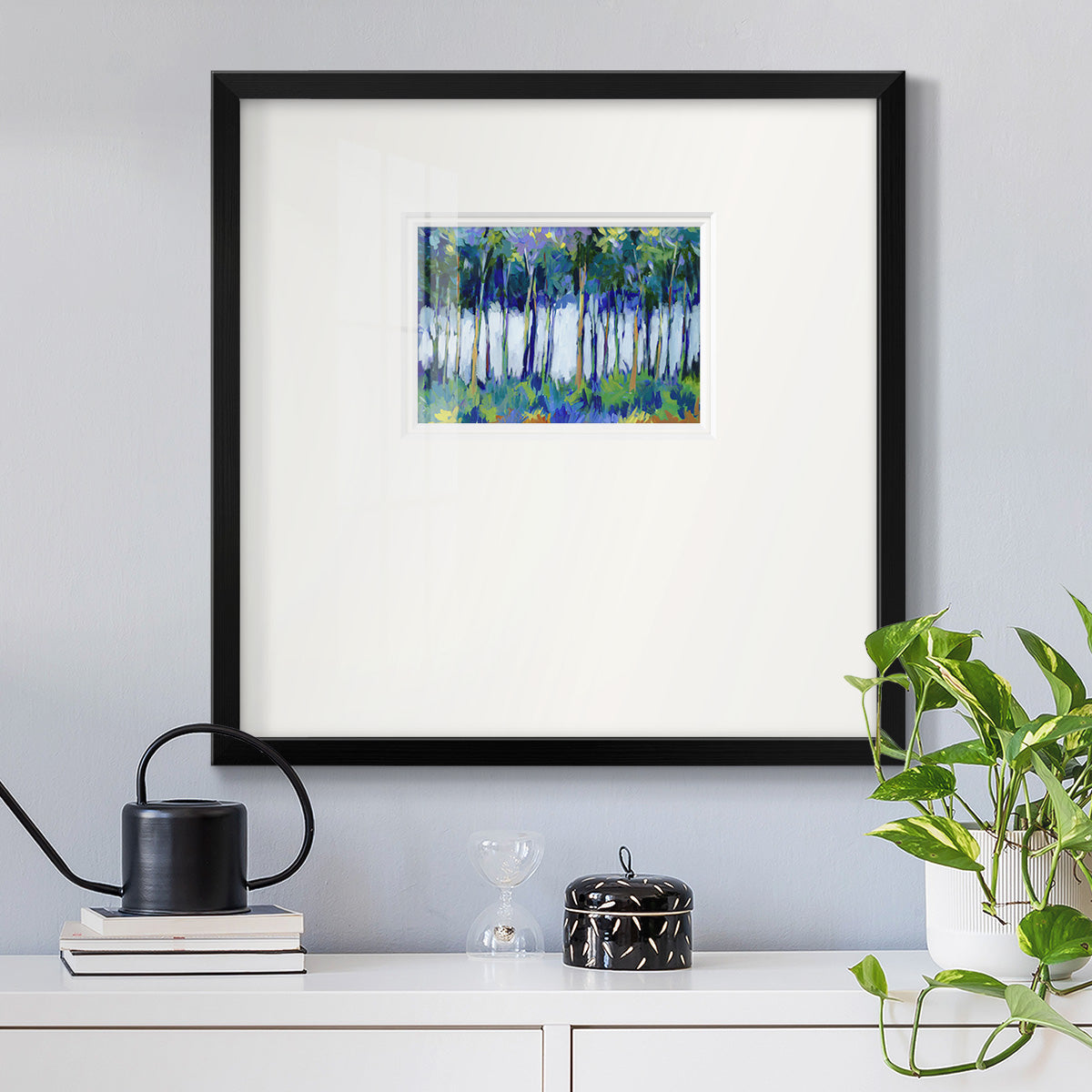 Light Through the Trees- Premium Framed Print Double Matboard