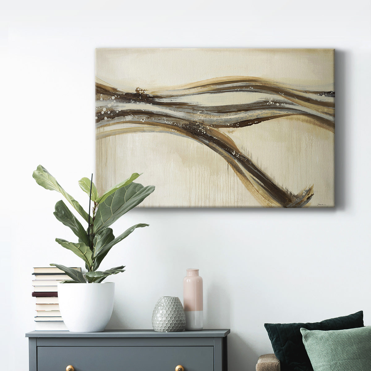 Catching a Metallic Wave - Canvas Art Print