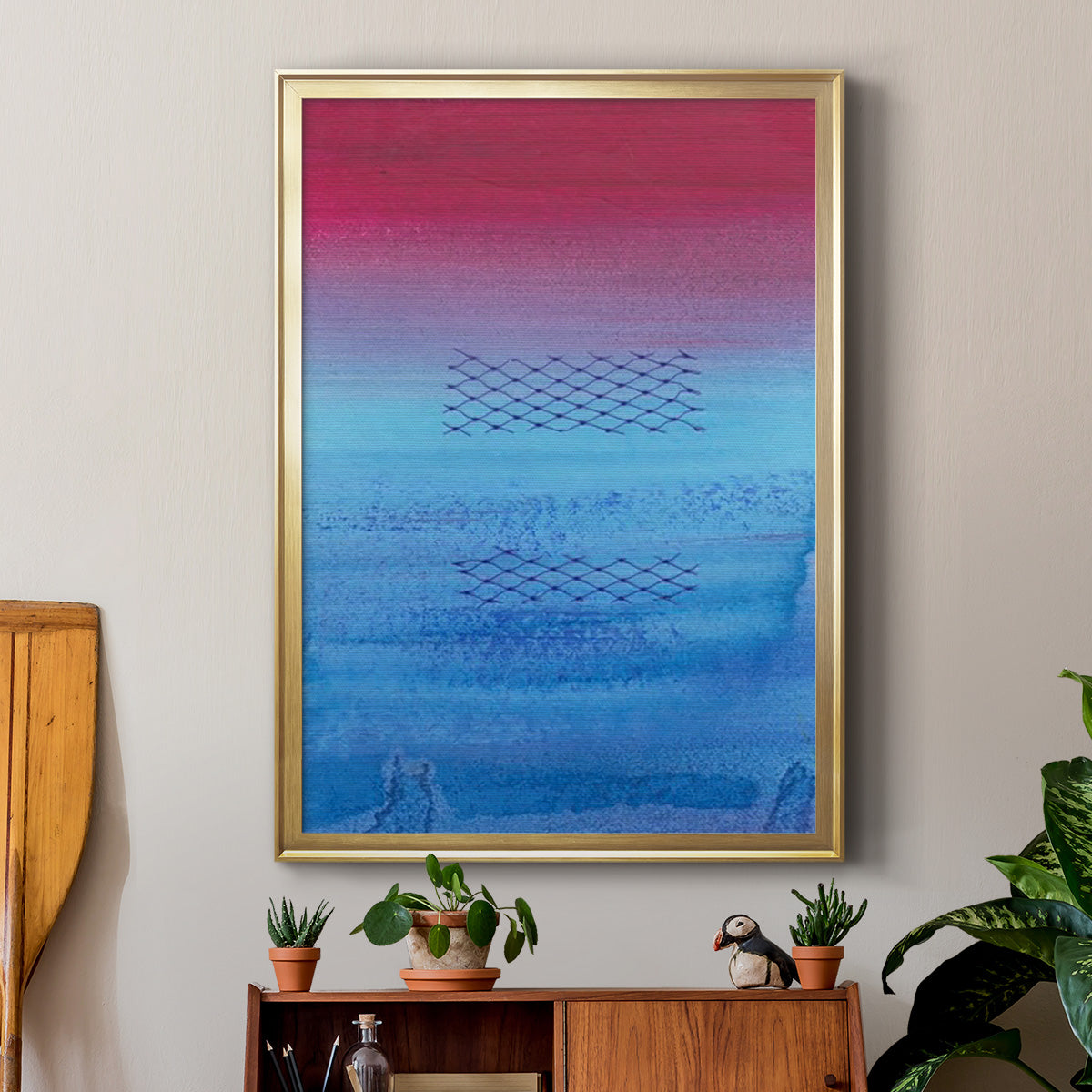 Gently Oppose II - Modern Framed Canvas Print