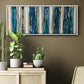 Blue Streaks - Floater Framed Canvas Print