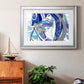 Blue Flow - Modern Framed Art Print