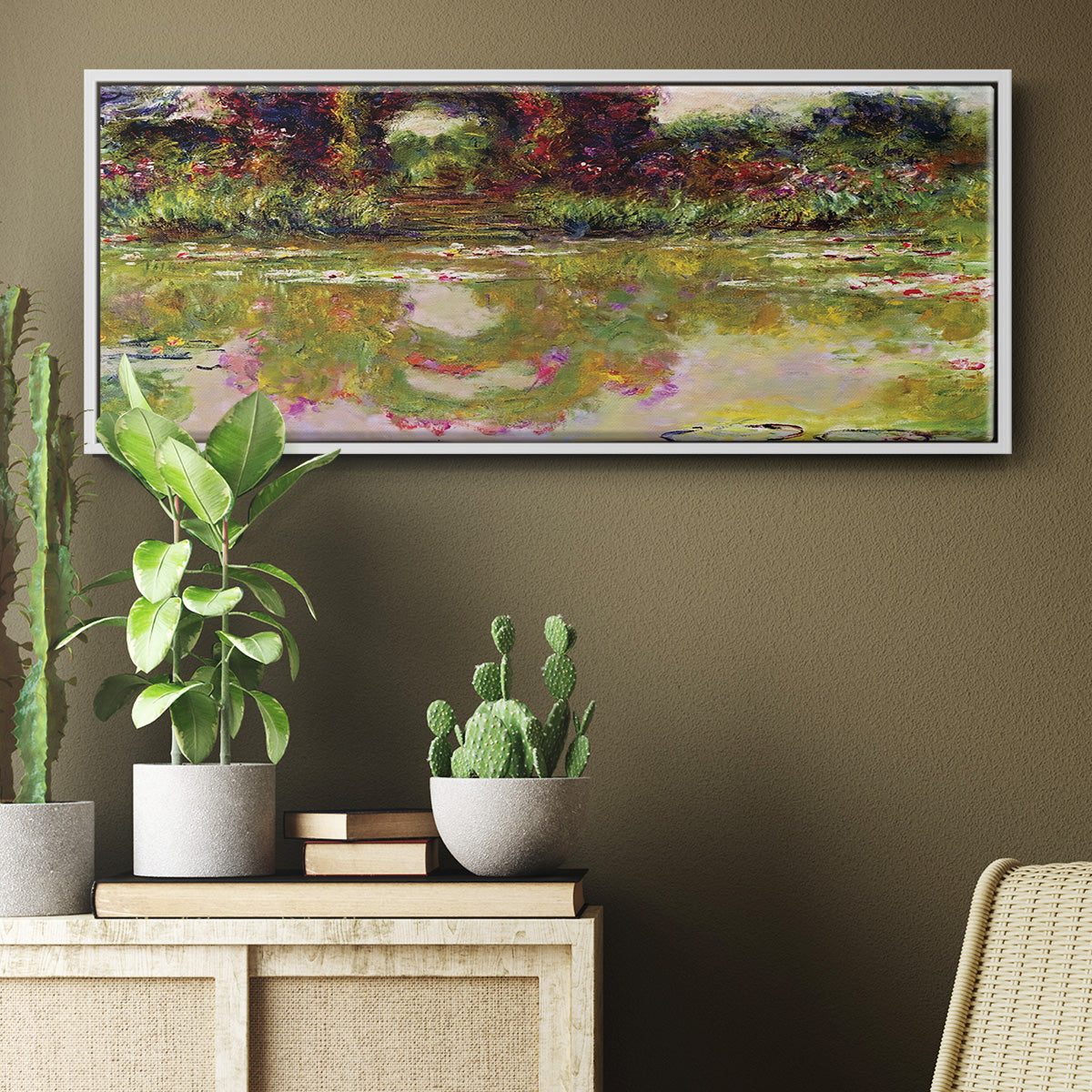 Rose Arches at Giverny, 1913 - Floater Framed Canvas Print