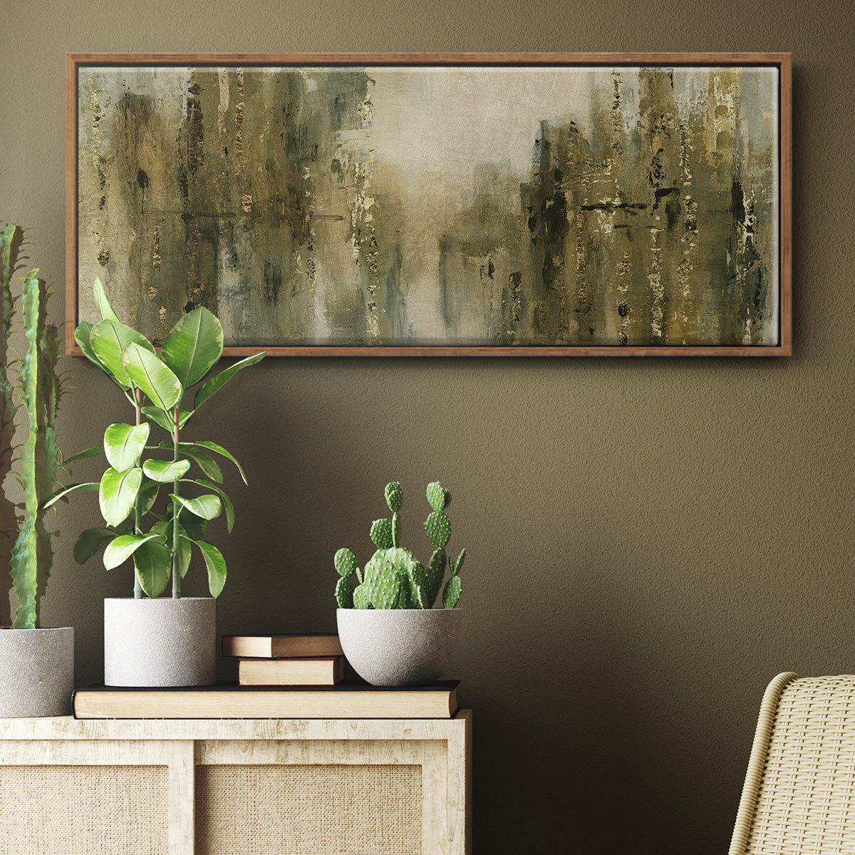Gold City Shine - Floater Framed Canvas Print