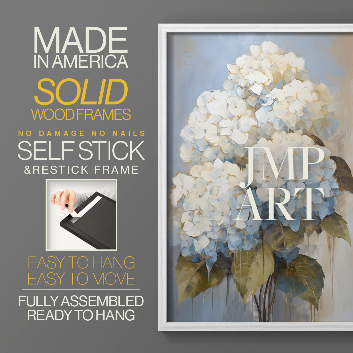 Floral Study Series XLIII - Restickable Framed Art Set