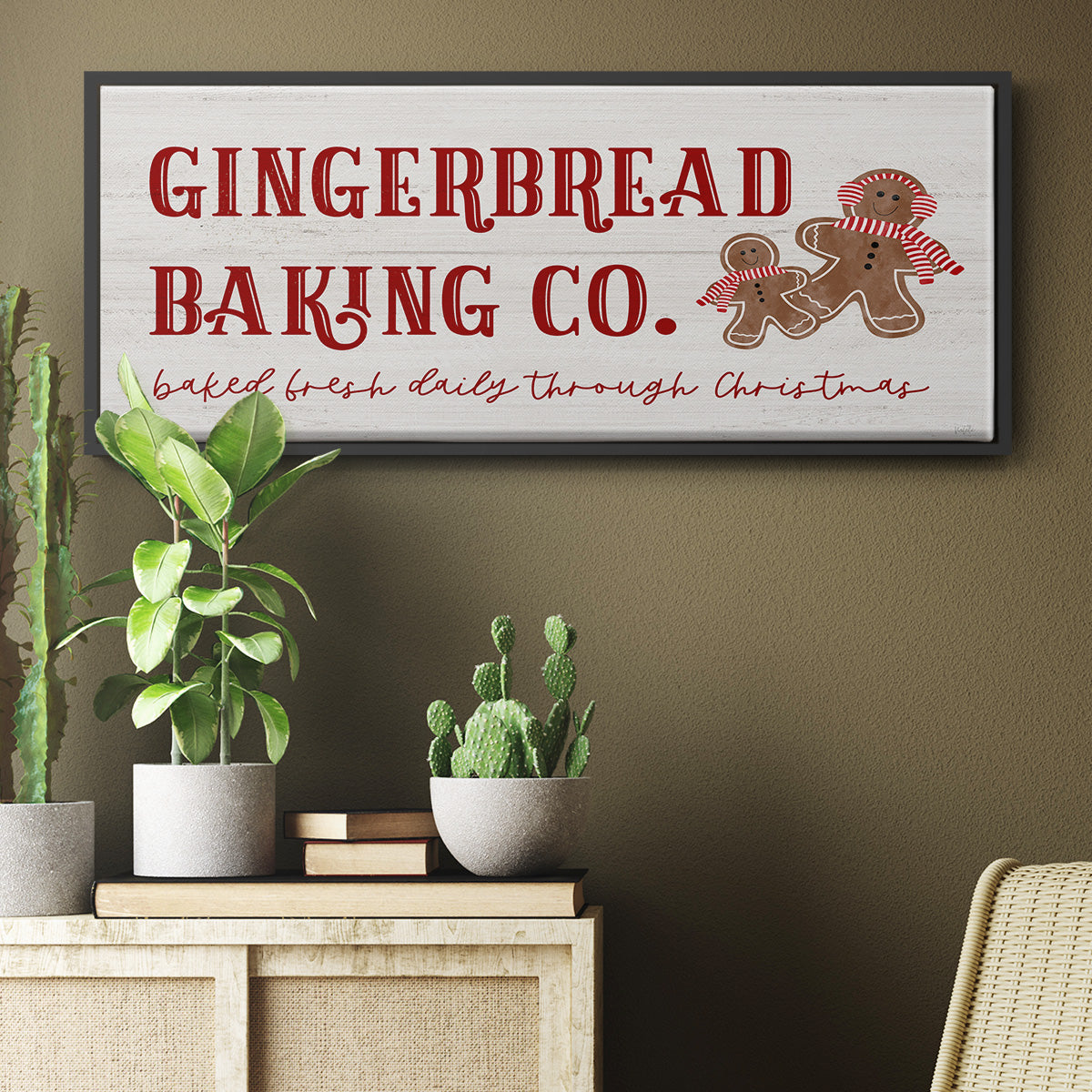 Gingerbread Baking Co - Floater Framed Canvas Print