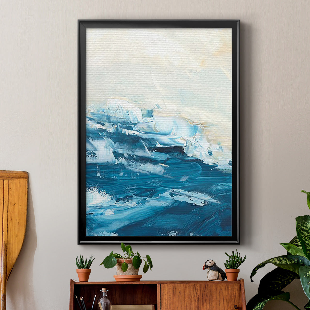 Wave after Wave I - Modern Framed Canvas Print